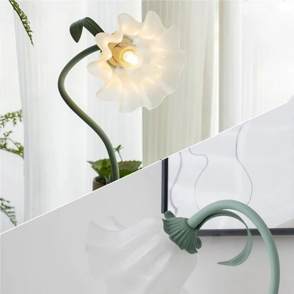 Rynx | FloraFlex Adjustable Vintage Flower Table Lamp | Elegant Design | Dimmable Light for Home