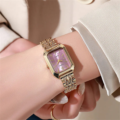 RYNX | Square Watch For Women Gold pink