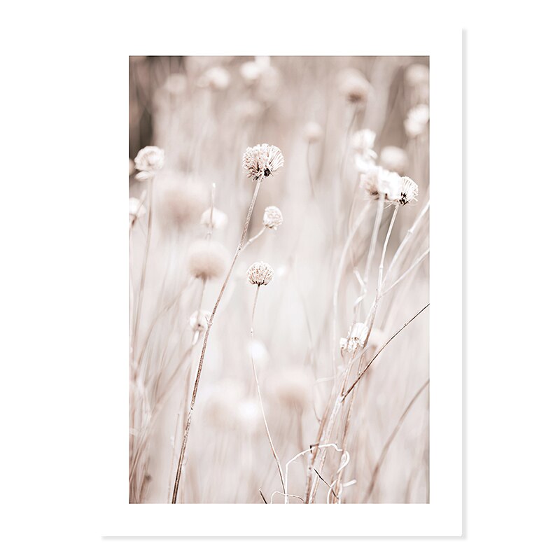 Rynx | Abstract Pink Floral Silhouette at Dusk - Canvas Wall Art Print