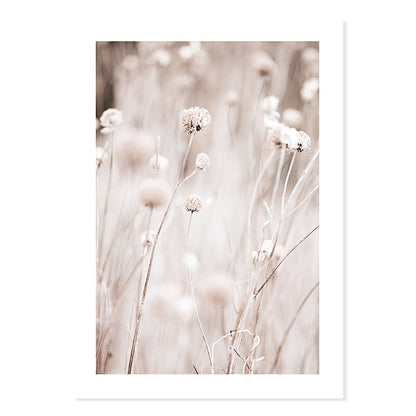Rynx | Abstract Pink Floral Silhouette at Dusk - Canvas Wall Art Print