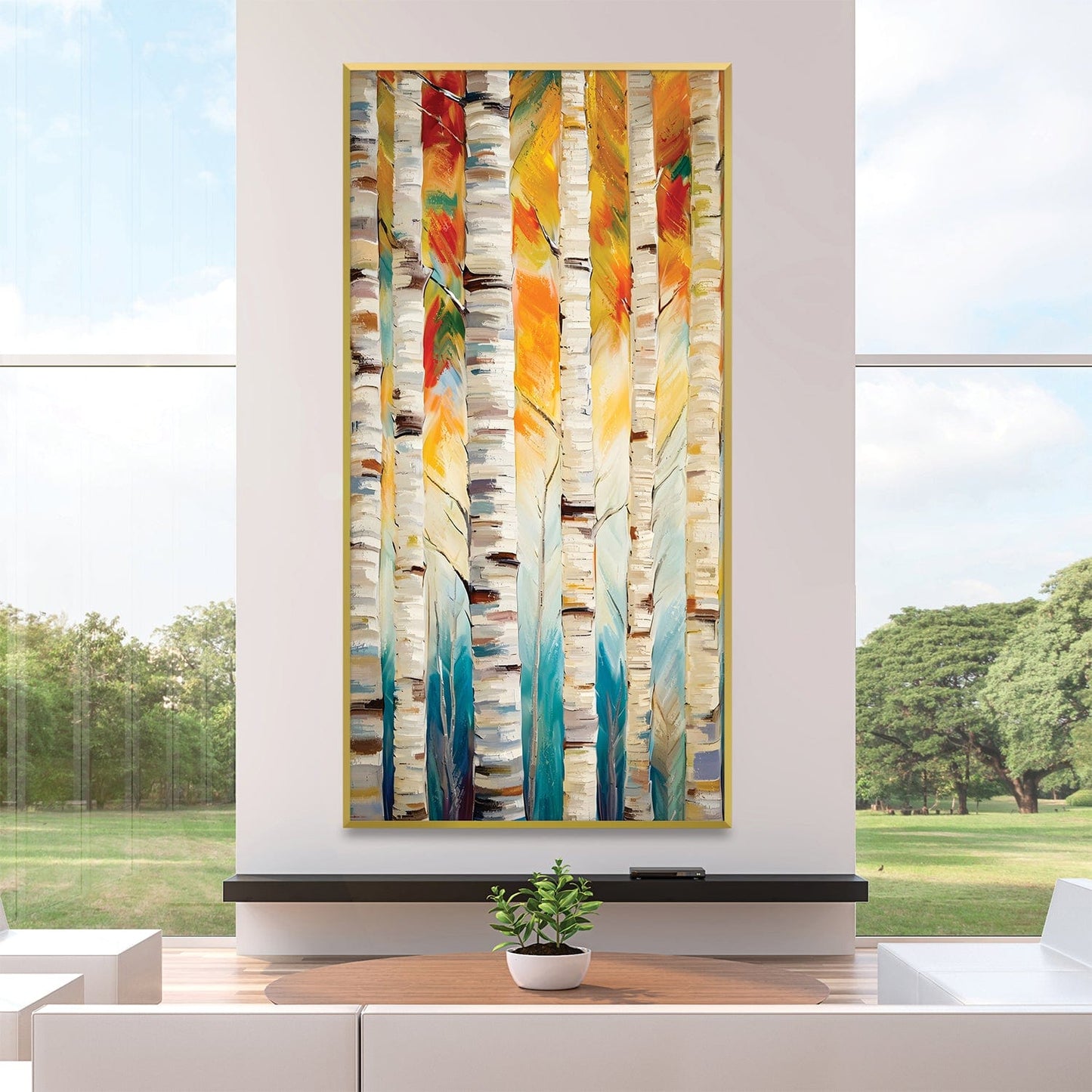 Rynx | Vibrant Wooden Stripes Canvas