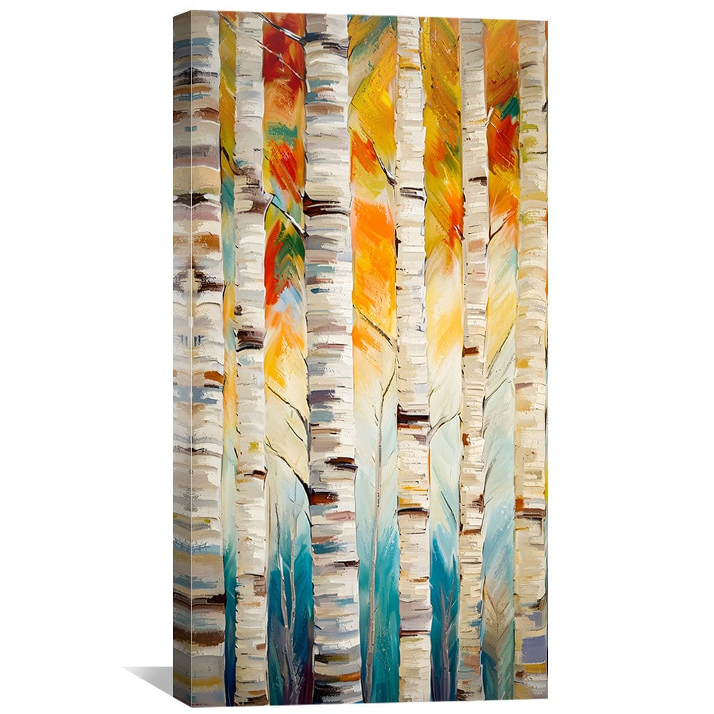 Rynx | Vibrant Wooden Stripes Canvas