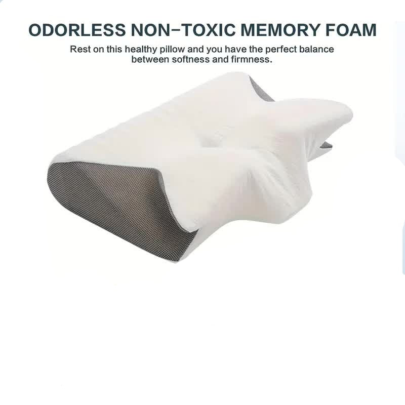 Rynx | SleepEase Butterfly Memory Foam Pillow – Ergonomic Support for Side and Back Sleepers