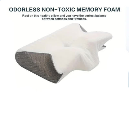 Rynx | SleepEase Butterfly Memory Foam Pillow – Ergonomic Support for Side and Back Sleepers