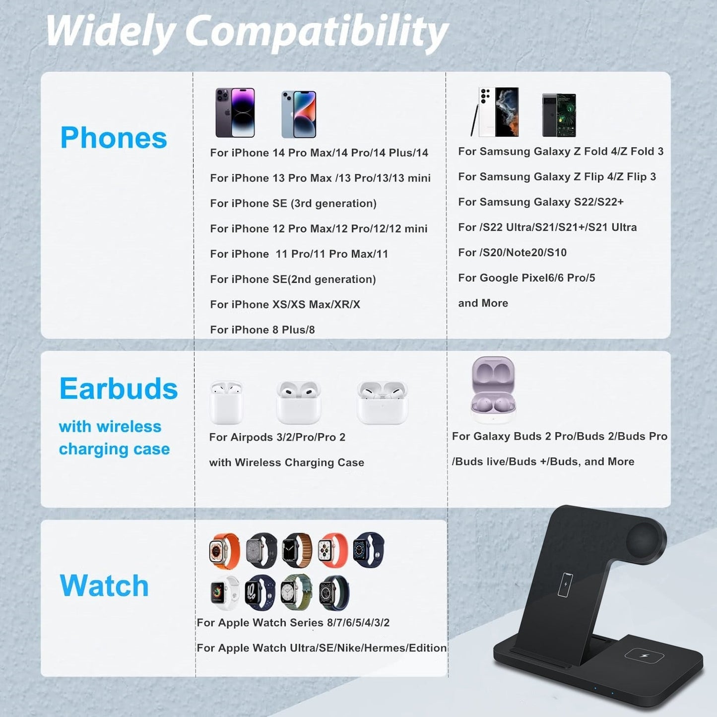 Rynx | 3 in 1 charger for iPhones, Apple Watch & Airpods