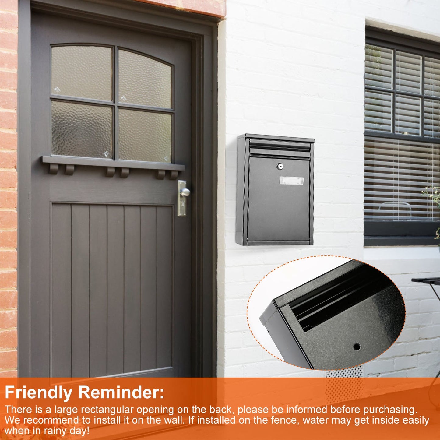 Rynx | Wall-mounted mailbox lockable galvanized iron mail box