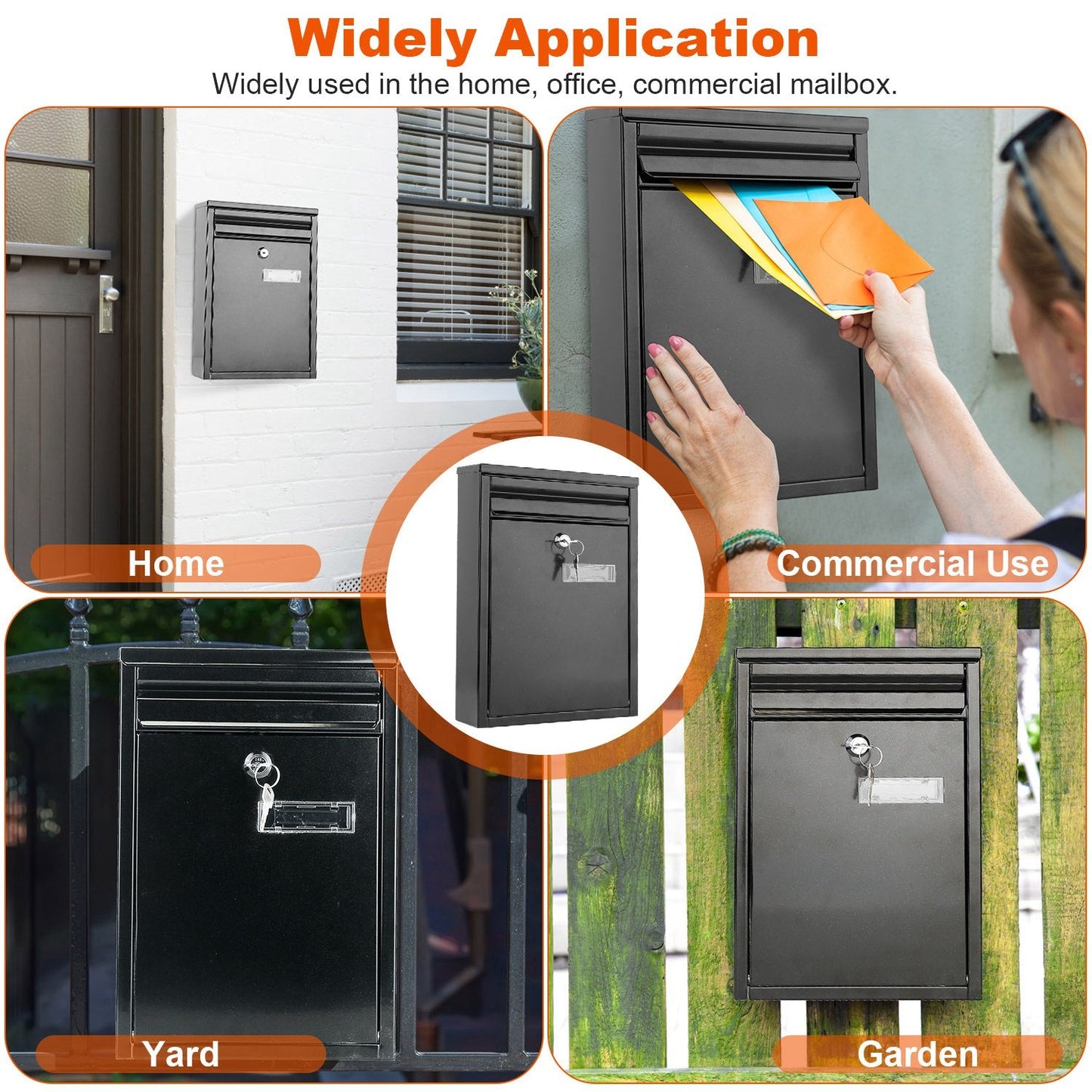 Rynx | Wall-mounted mailbox lockable galvanized iron mail box