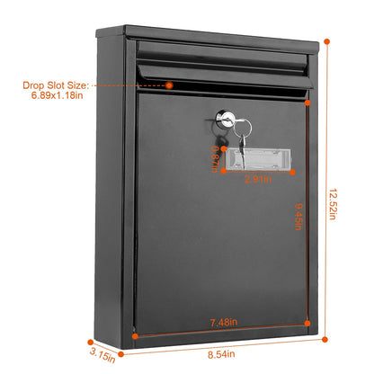 Rynx | Wall-mounted mailbox lockable galvanized iron mail box