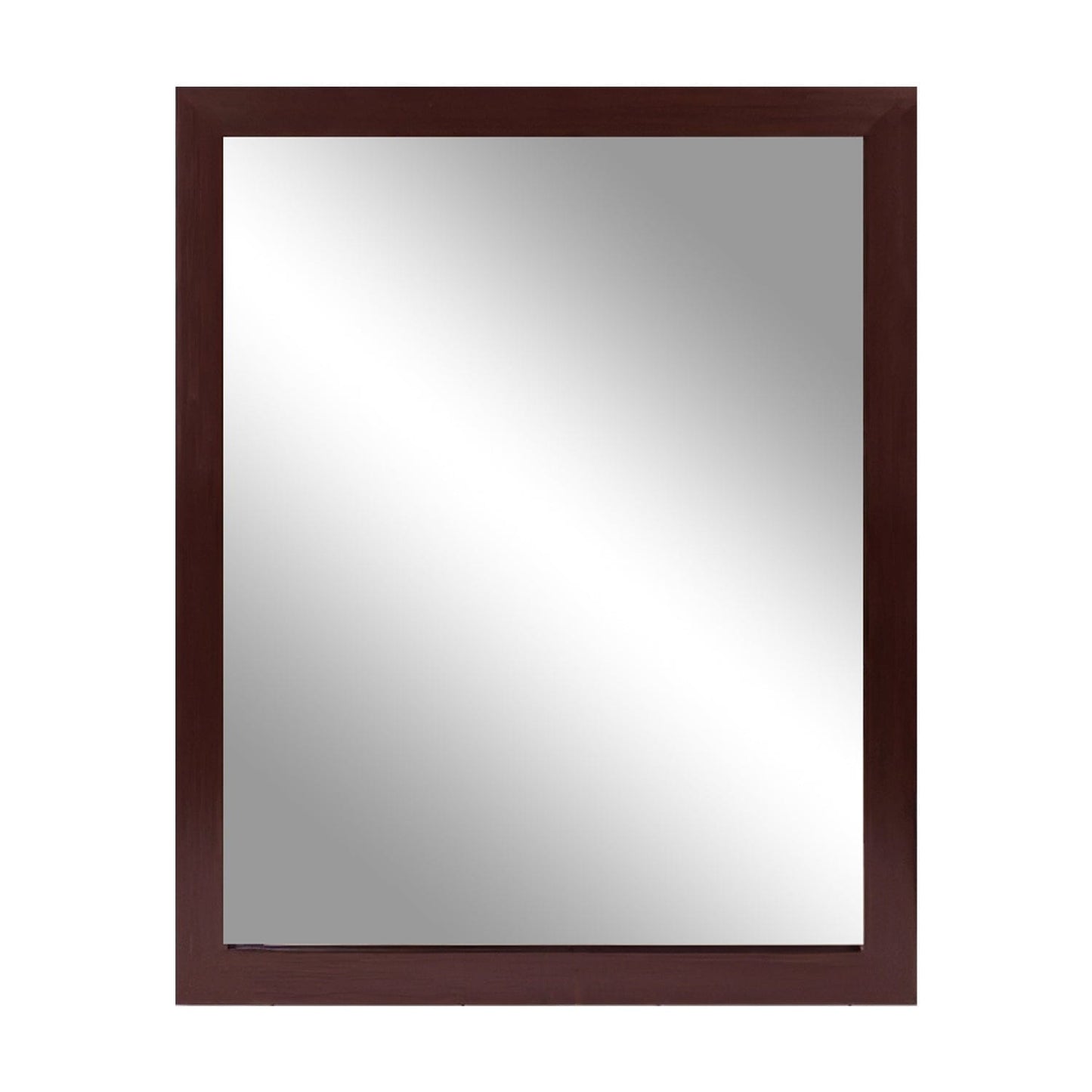 Rynx | Wall-Mounted Mirror Wood-Like Frame Rectangular Modern Hanging Mirror
