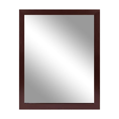 Rynx | Wall-Mounted Mirror Wood-Like Frame Rectangular Modern Hanging Mirror