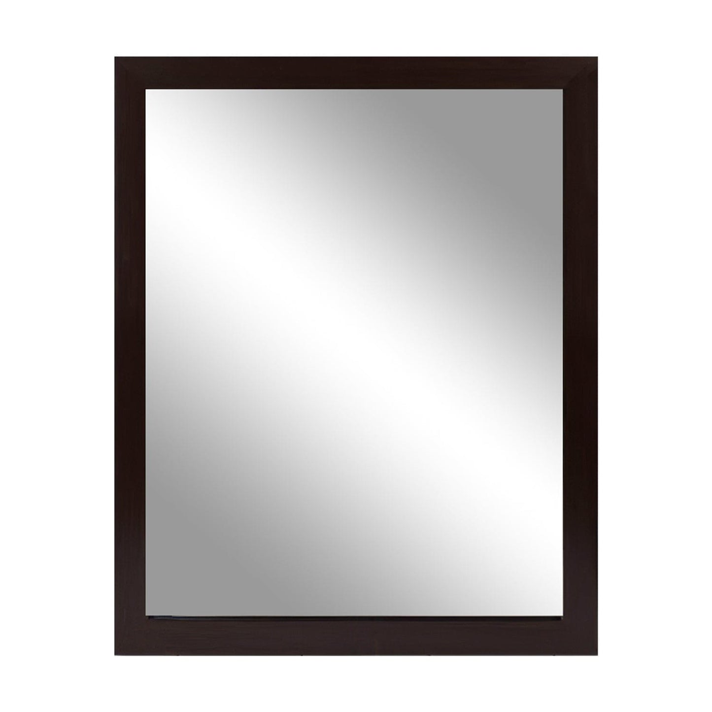 Rynx | Wall-Mounted Mirror Wood-Like Frame Rectangular Modern Hanging Mirror