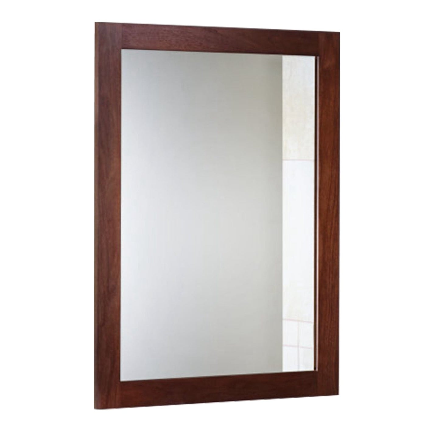Rynx | Wall-Mounted Mirror Wood-Like Frame Rectangular Modern Hanging Mirror