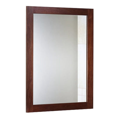 Rynx | Wall-Mounted Mirror Wood-Like Frame Rectangular Modern Hanging Mirror