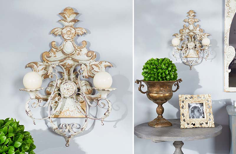 Rynx | Worn ornaments wall lamp