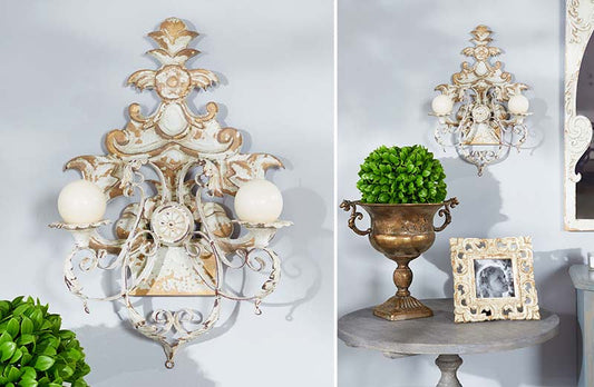 Rynx | Worn ornaments wall lamp