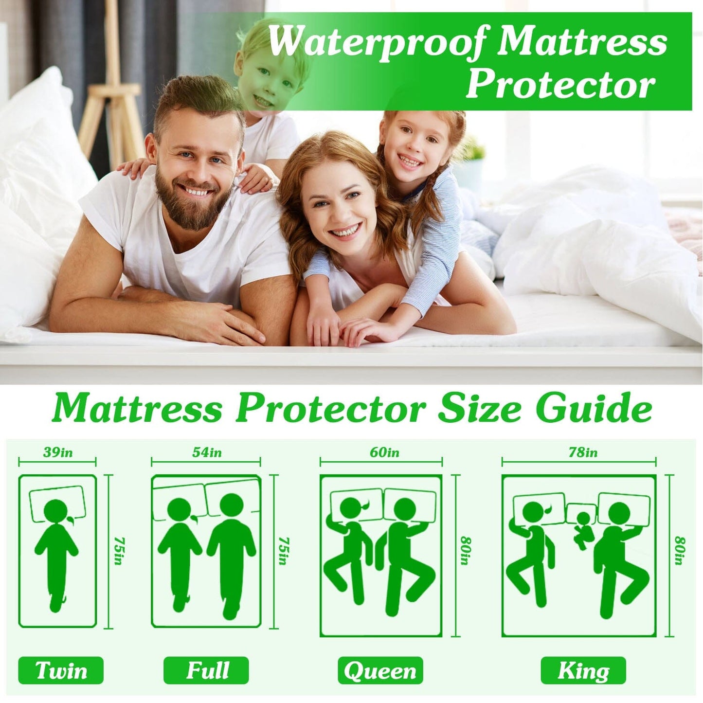 Rynx | Waterproof Breathable Soft Cotton Mattress Protector