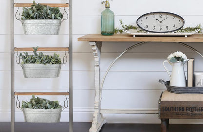 Rynx | *HUGE* farmhouse ladder with galvanized planters