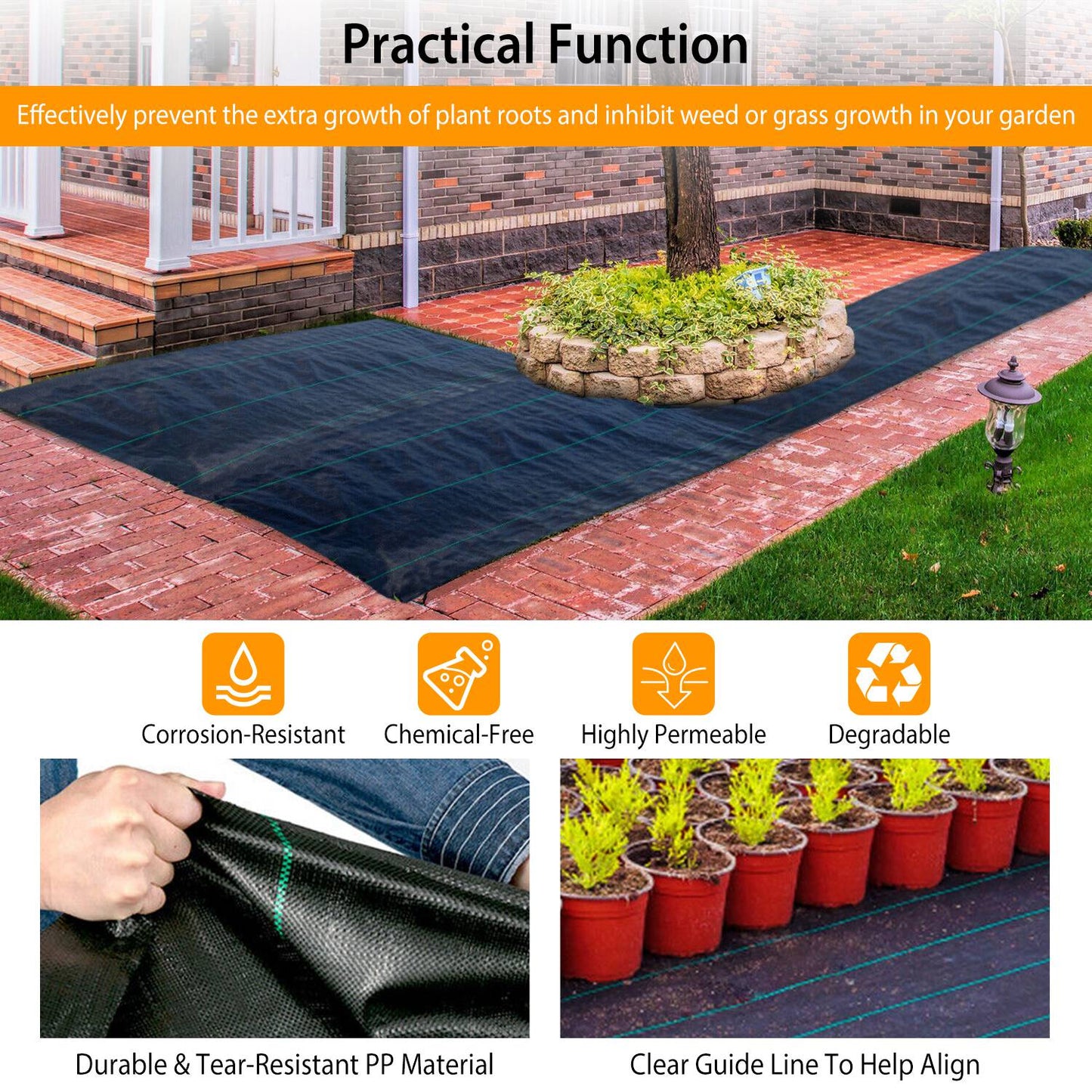 Rynx | Weed Barrier Landscaping Mat Fabric Woven