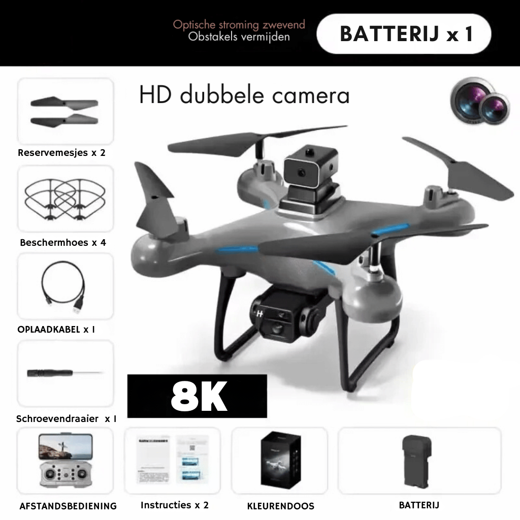 Rynx | 8k Hd Drone - Dual-Camera Obstacle Avoidance