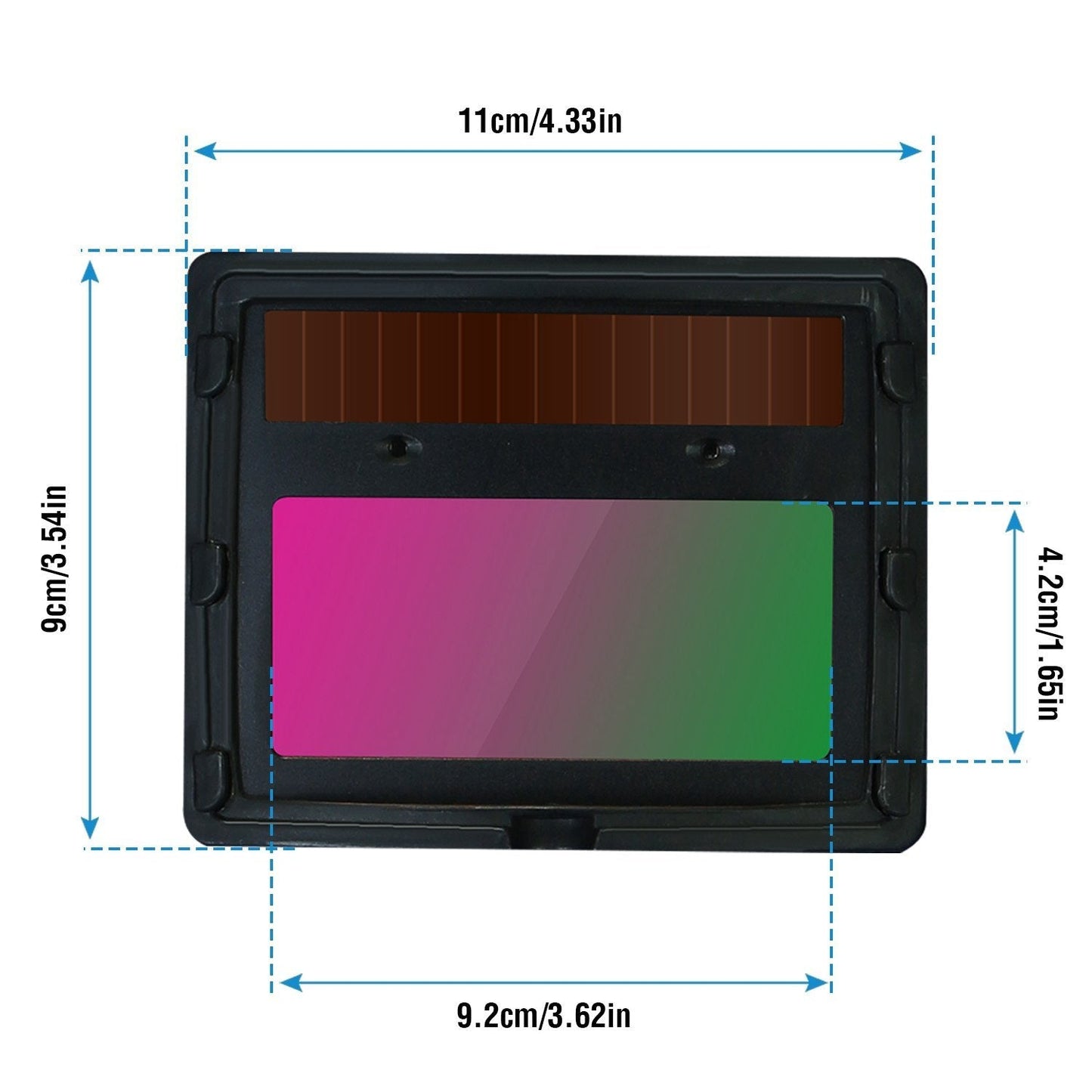Rynx | Welding Helmet Solar Powered Automatic Darkening Hood with Adjustable Wide Screen