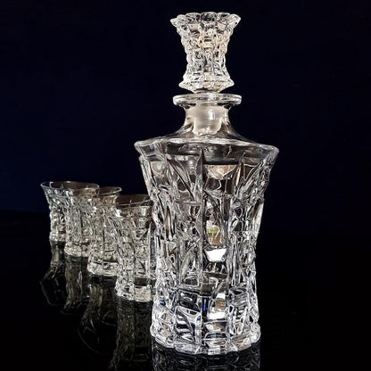 RYNX | Glasses Set - King Crystal (4- Tumbler & Decanter Set)