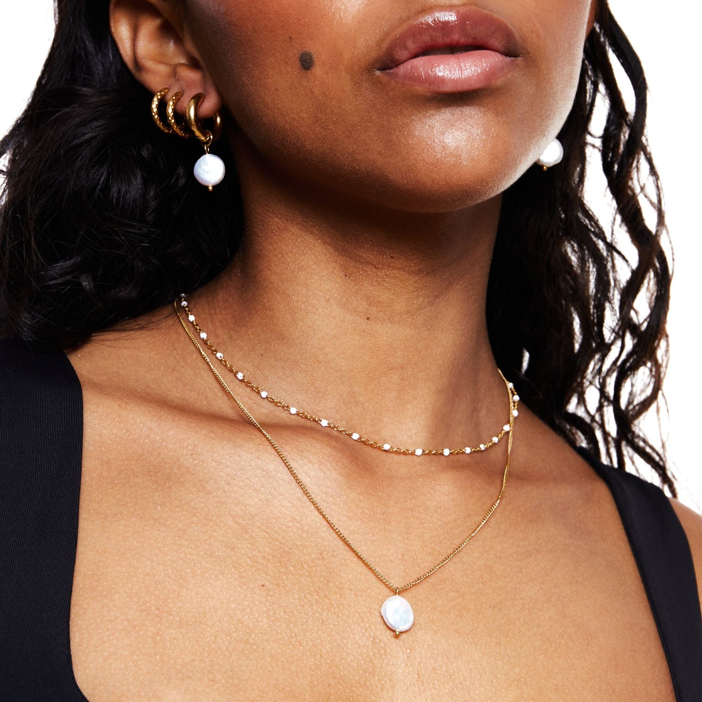 RYNX | Choker with Shining White Enamel Beads - Aurielle