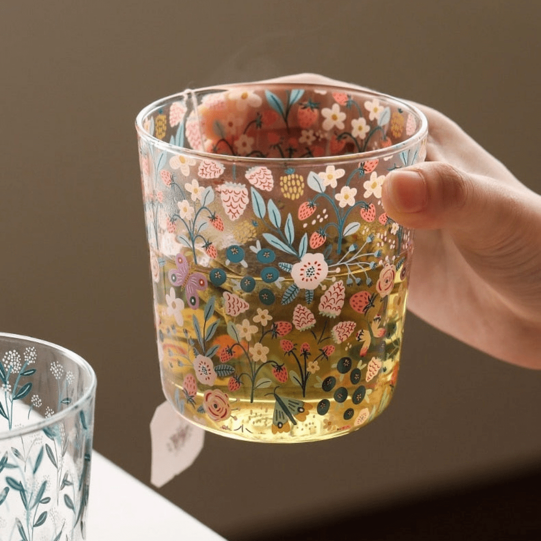 Rynx | Cute forest design glass cup