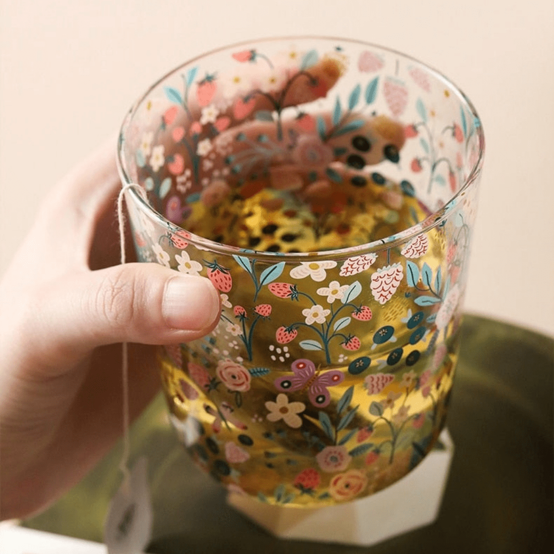 Rynx | Cute forest design glass cup