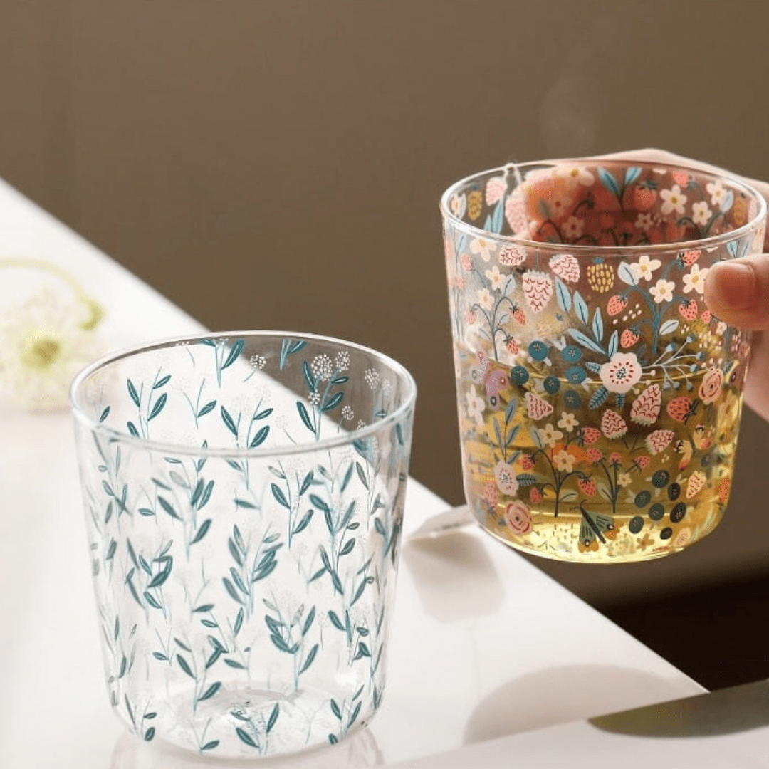 Rynx | Cute forest design glass cup
