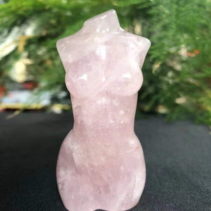 Rynx | Rose Quartz carved crystal goddess