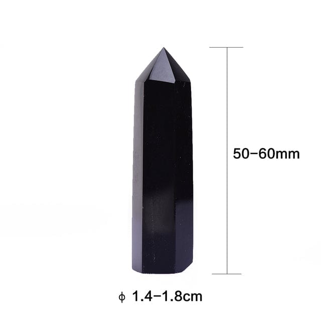 Rynx | Black Obsidian Crystal Point Tower