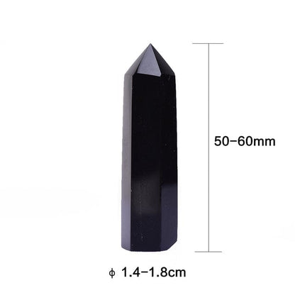 Rynx | Black Obsidian Crystal Point Tower