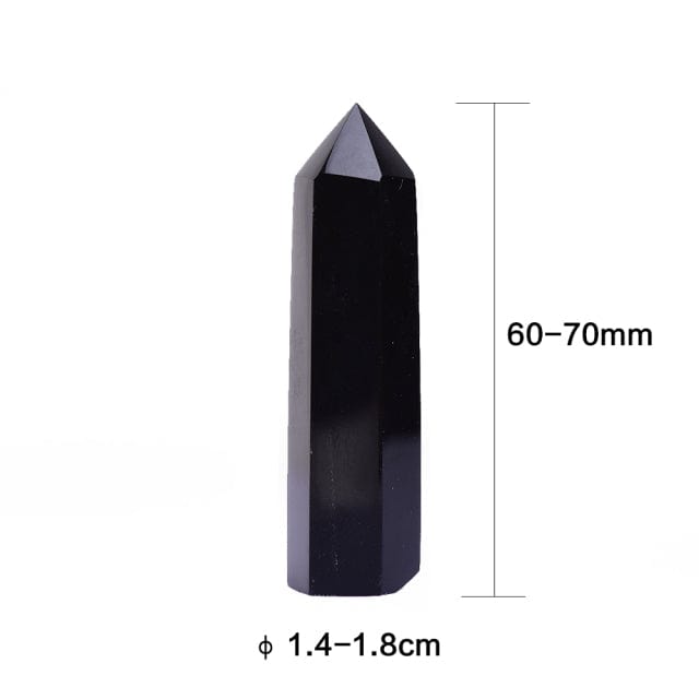 Rynx | Black Obsidian Crystal Point Tower