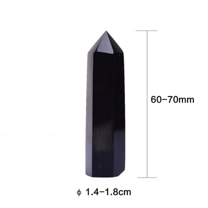 Rynx | Black Obsidian Crystal Point Tower