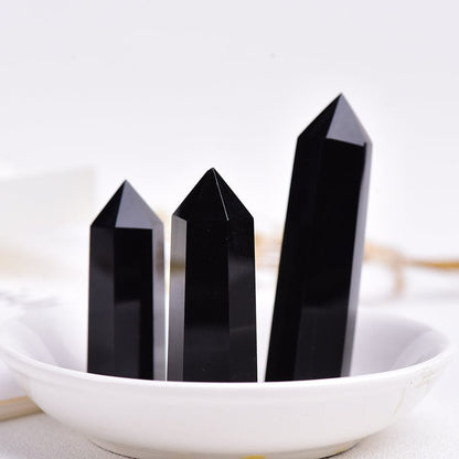 Rynx | Black Obsidian Crystal Point Tower