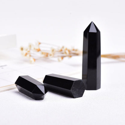 Rynx | Black Obsidian Crystal Point Tower