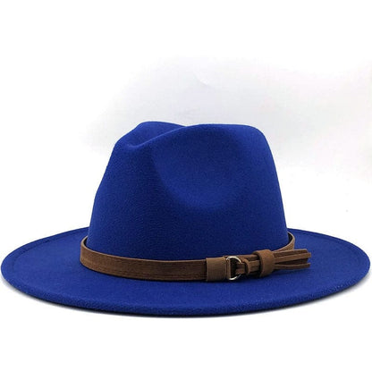 RYNX | Eridian Fedora Hat With Leather Band Blue