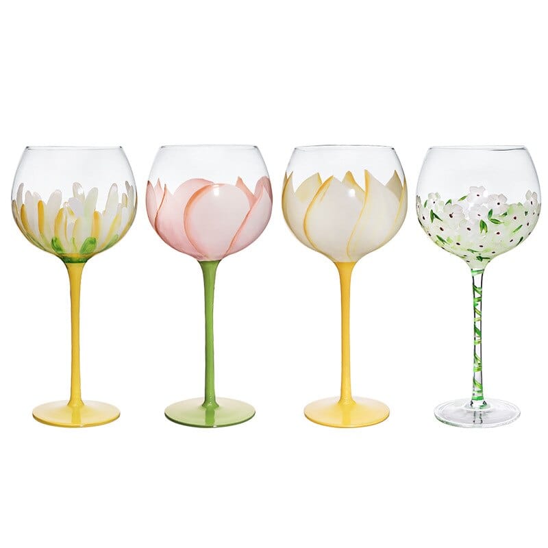 Rynx | Hand-painted flower glass