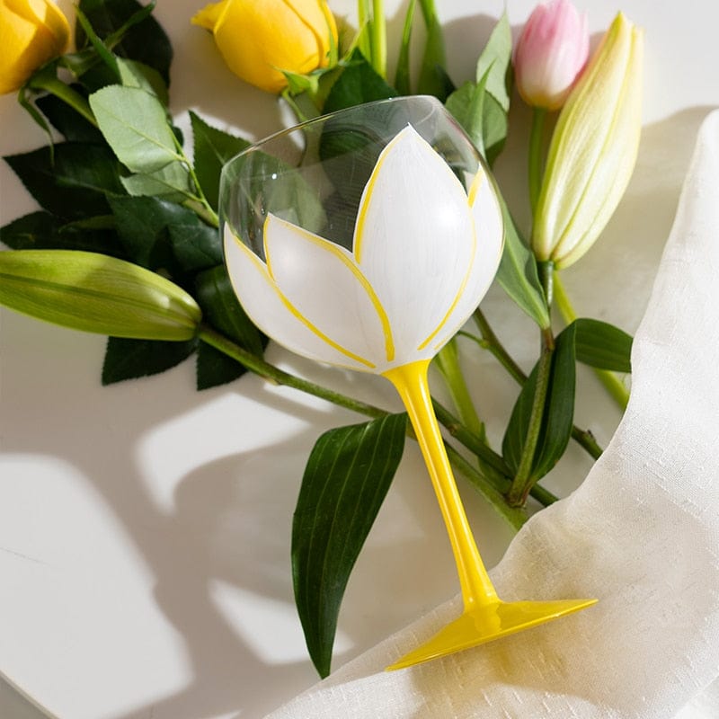Rynx | Hand-painted flower glass