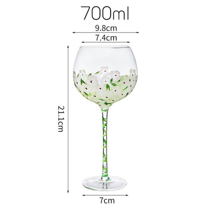 Rynx | Hand-painted flower glass