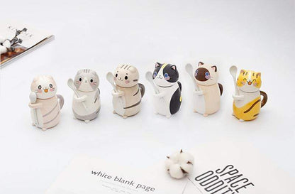 Rynx | Cute cat coffee mugs with spoon