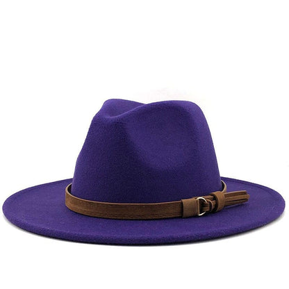 RYNX | Eridian Fedora Hat With Leather Band Violet