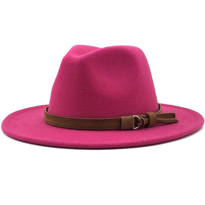 RYNX | Eridian Fedora Hat With Leather Band Rose