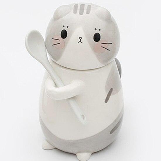 Rynx | Cute cat coffee mugs with spoon