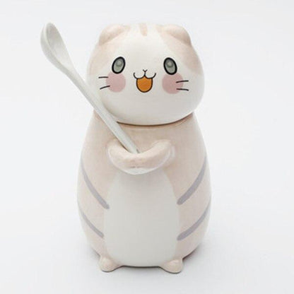 Rynx | Cute cat coffee mugs with spoon