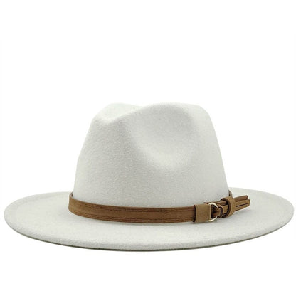 RYNX | Eridian Fedora Hat With Leather Band White shade