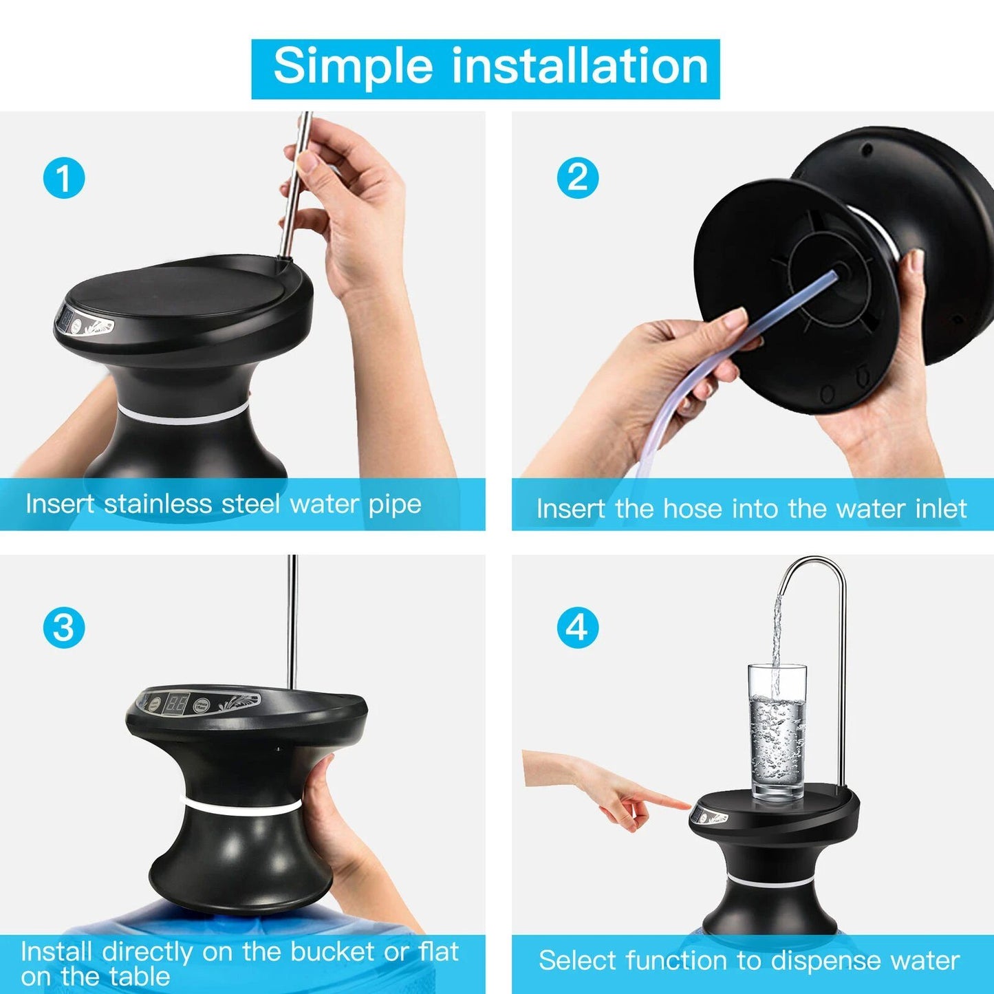 Rynx | Wireless Electric Drinking Water Bottle Pump Dispenser