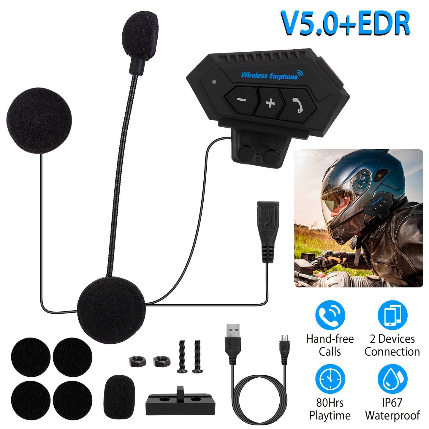 Rynx | Wireless headset speaker motorcycle helmet motorcycle headphones