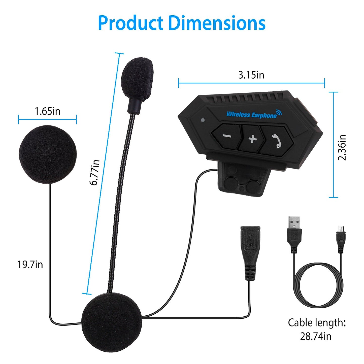 Rynx | Wireless headset speaker motorcycle helmet motorcycle headphones