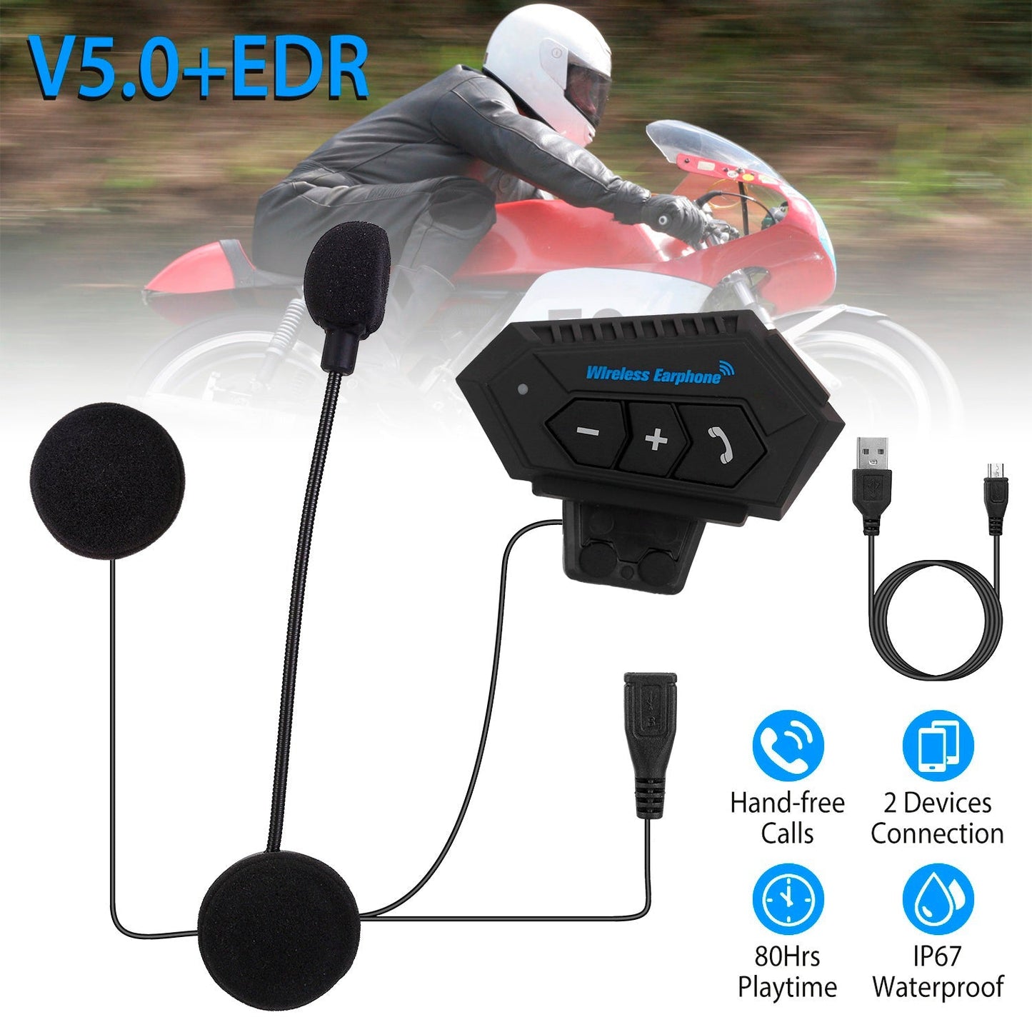 Rynx | Wireless headset speaker motorcycle helmet motorcycle headphones